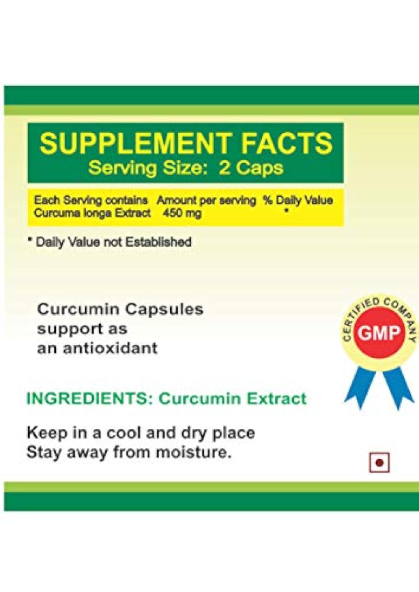 Curcumin Extract Natural Health Supplement
